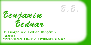 benjamin bednar business card